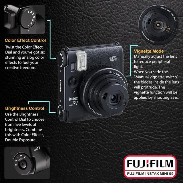 Alt view image 5 of 6 - Instax Mini 99 Instant Film Camera Bundle with Instax Mini Instant Film (20 Sheets) with Accessories Including Protective Carrying Case Value Bundle