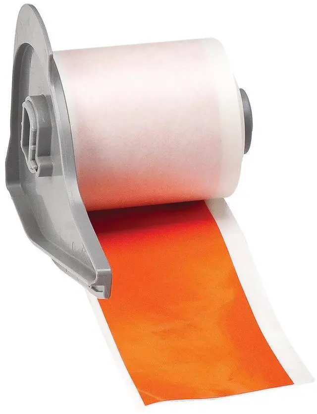 Main image of All Weather Permanent Adhesive Vinyl Label Tape for M710 and BMP71 Printers - 2" x 50', Orange. M7C-2000-595-OR