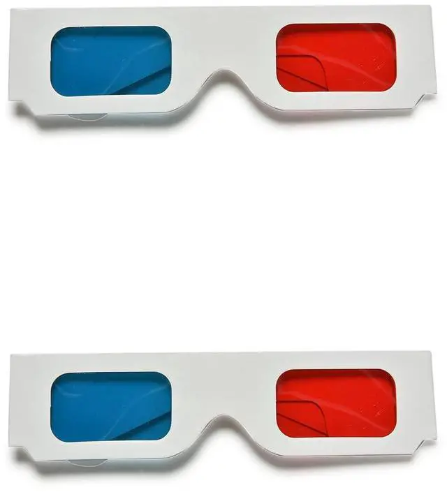 Alt view image 4 of 6 - 100 Pairs 3D Cardboard Glasses Universal Anaglyph 3D Glasses Cardboard Paper Red Blue Cyan or Movie (100 Pairs)