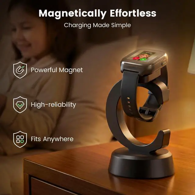 Alt view image 3 of 6 - Charger Compatible with Cosmo Jr Track 5 4 3 Watch | Anti-Slip Charging Stand Dock with 3.35Ft USB Cable Cord, Smartwatch Accessories