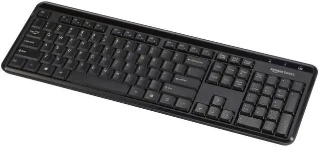 Main image of Modern Wireless Keyboard with Numeric Keypad, Easy Setup, Plug-and-Play, Compact US Layout (QWERTY), 2.4GHz, Black