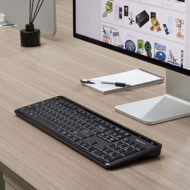 Alt view image 5 of 5 - Modern Wireless Keyboard with Numeric Keypad, Easy Setup, Plug-and-Play, Compact US Layout (QWERTY), 2.4GHz, Black