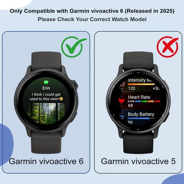 Alt view image 2 of 6 - Case Compatible with Garmin vivoactive 6 with Screen Protector, 4-Pack Hard PC Cover HD Tempered Glass Case Anti-scratch Full Protection Shell for Garmin vivoactive 6 (Black+Pink+Beige+Clear)