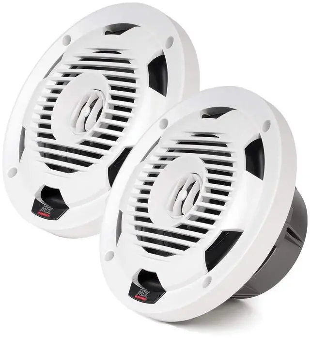Main image of WET77-W Wet Series 75 Watt RMS 4 Ohm Coaxial Outdoor Marine Boat ATV UTV Speaker Pair with Weather Resistant Polypropylene Cones, Silicone Insulated Tinsel Leads, and ASA Plastic Grille, White