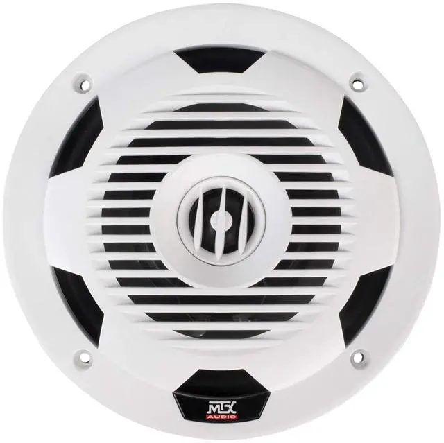 Alt view image 2 of 6 - WET77-W Wet Series 75 Watt RMS 4 Ohm Coaxial Outdoor Marine Boat ATV UTV Speaker Pair with Weather Resistant Polypropylene Cones, Silicone Insulated Tinsel Leads, and ASA Plastic Grille, White