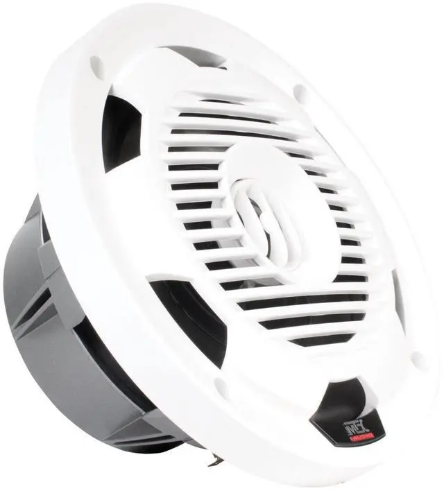 Alt view image 4 of 6 - WET77-W Wet Series 75 Watt RMS 4 Ohm Coaxial Outdoor Marine Boat ATV UTV Speaker Pair with Weather Resistant Polypropylene Cones, Silicone Insulated Tinsel Leads, and ASA Plastic Grille, White