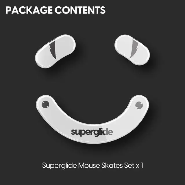 Alt view image 5 of 5 - Superglide Glass Mouse Skates - Super Smooth Glide, Polished Round Edge, Super Fast Gaming Mouse Feet with Durable Sole for Razer Deathadder v3 Pro (Type-S, White)