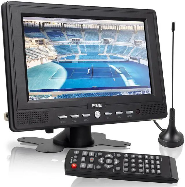 Main image of 7 Small Portable TV with Antenna,Rechargeable Battery with Stand | Built-in Digital Tuner and FM,Equipped USB/TF card interfaces,Mini TV for Camping,Car