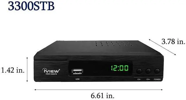 Alt view image 2 of 6 - 3300STB ATSC Converter Box with Recording, Media Player, Built-in Digital Clock, Analog to Digital, QAM Tuner, HDMI, USB 3300STBA (New firmware)
