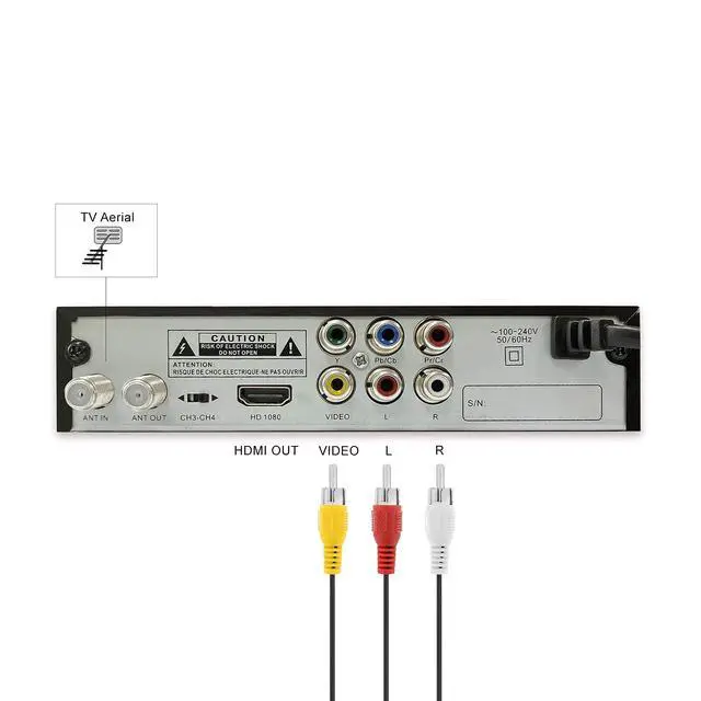 Alt view image 3 of 6 - 3300STB ATSC Converter Box with Recording, Media Player, Built-in Digital Clock, Analog to Digital, QAM Tuner, HDMI, USB 3300STBA (New firmware)