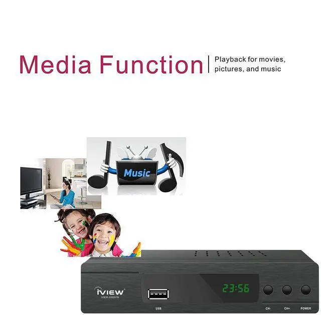 Alt view image 6 of 6 - 3300STB ATSC Converter Box with Recording, Media Player, Built-in Digital Clock, Analog to Digital, QAM Tuner, HDMI, USB 3300STBA (New firmware)