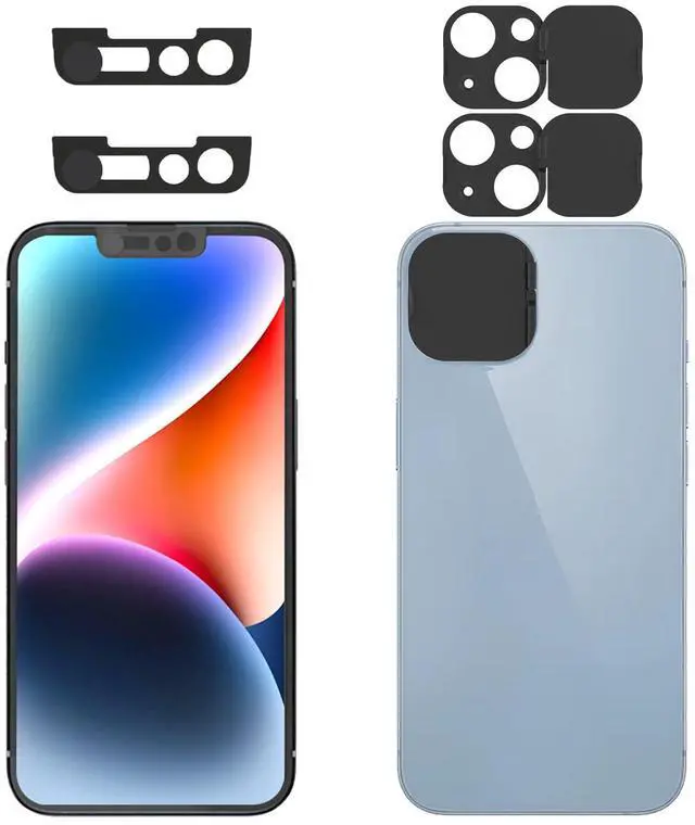 Main image of Privacy Cover Compatible for iPhone 14 /iPhone 14 Plus Front Camera Cover,Protect Privacy and Security But Not Affect Facial Recognition(2Pack)