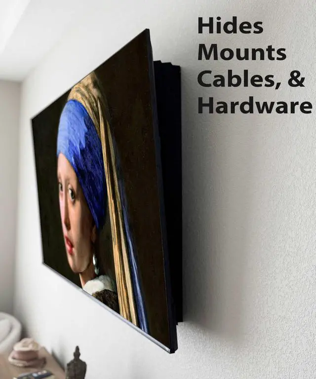 Alt view image 6 of 6 - TV Skirt | TV Side Cover, Curtains to Hide Cords & Television Mounts | Effectively conceals wires & mounts for a clean aesthetic, perfect for organizing cables on wall-mounted televisions