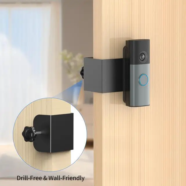Alt view image 3 of 6 - Anti-Theft Doorbell Mount for Battery Doorbell/Plus/Pro(2026 Model) | No-Drill Doorbell Camera Bracket for Apartment Door, No Front Cover, Renter Friendly, Easy to install, Accessories for Home