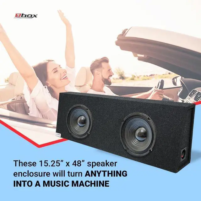 Alt view image 3 of 6 - Bbox Dual Sealed 12 Inch Subwoofer Enclosure - Pro Series Dual Sealed Car Subwoofer Boxes & Enclosures - Premium Subwoofer Box Improves Audio Quality, Sound & Bass - Spring Terminals