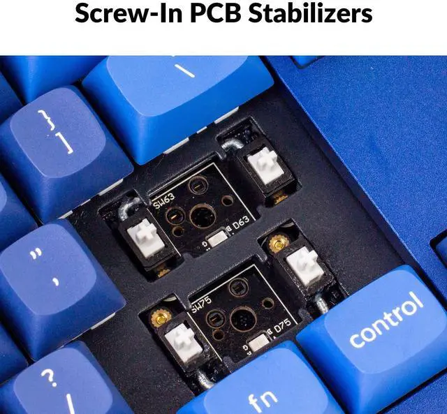 Alt view image 6 of 6 - Q3 RGB Tenkeyless Layout 87-Key QMK/VIA Programmable Macro Hot-swappable Wired Custom Mechanical Keyboard with Gateron G Pro Red Switch Double Gasket Compatible with Mac Windows Linux(Blue)