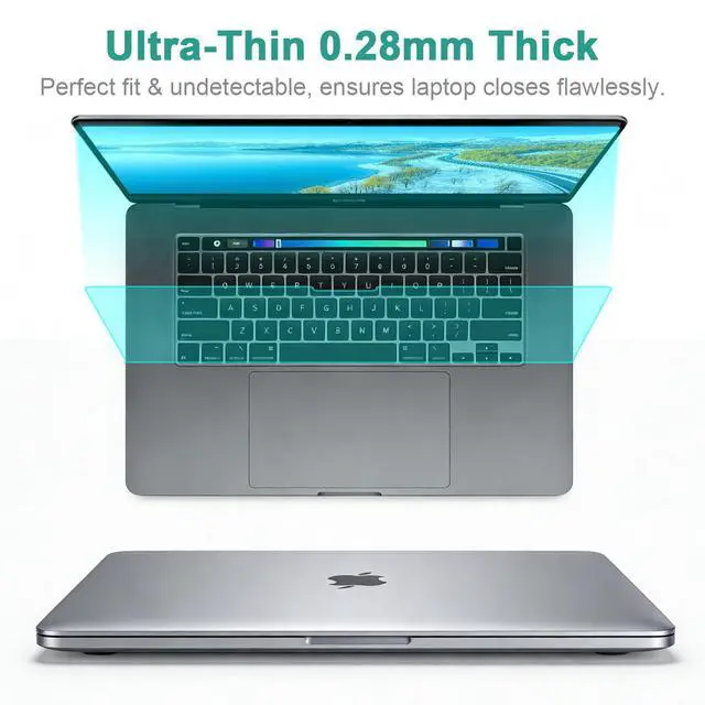 Alt view image 4 of 6 - 2-Pack Anti Blue Light Screen Protector for MacBook Air 13.6/13 Inch (2022-2026, M2 M3 M4 M5 Chip), Matte Anti Glare Filter Eye Protection Shield for Mac 13.6'', Anti-Scratch Protector