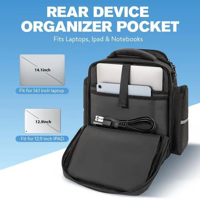 Alt view image 4 of 6 - Flight Bags for Pilots, Aviation Headset Pilot Bag with Padded Protection | Headset Bag for Kneeboard, iPad & Flight Accessories, Multiple Pockets & Shoulder Strap, Gift for Student Pilots, Bag Only