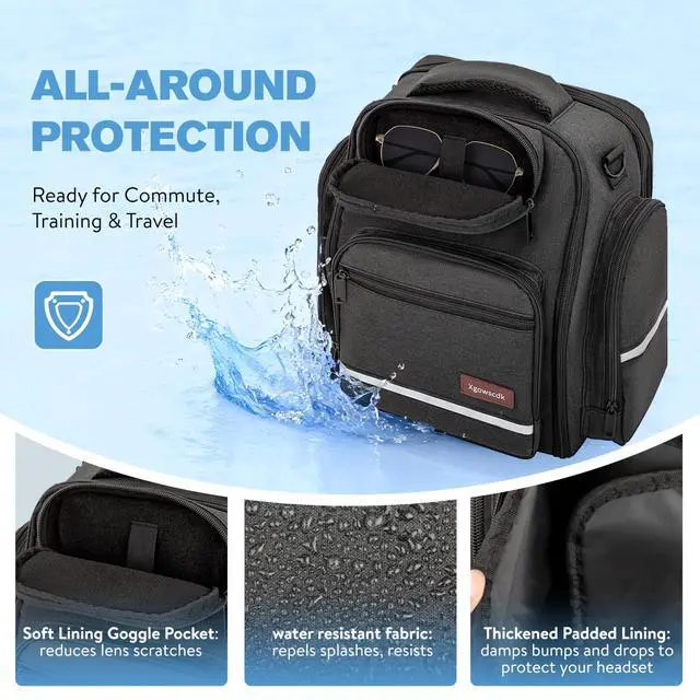 Alt view image 5 of 6 - Flight Bags for Pilots, Aviation Headset Pilot Bag with Padded Protection | Headset Bag for Kneeboard, iPad & Flight Accessories, Multiple Pockets & Shoulder Strap, Gift for Student Pilots, Bag Only