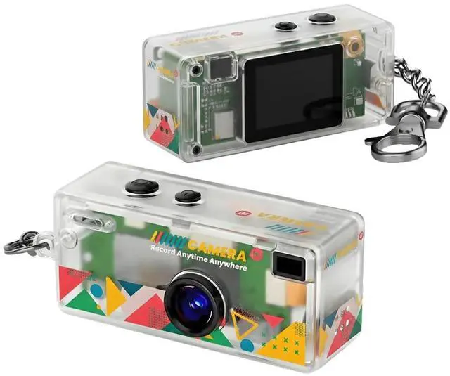 Main image of Mini Keychain Digital Camera - Y2K Retro 1080P HD Small Camcorder with 16GB Card & Keychain Included - Vintage Video & Photo Thumb Camera for Travel (Transparent)