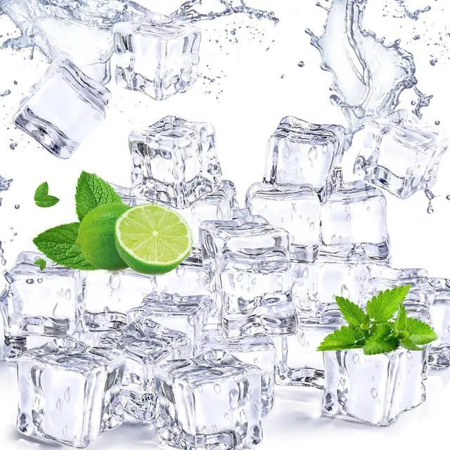 Main image of 100 PCS Clear Fake Ice Cubes, 0.7'' Acrylic Fake Ice Vase Fillers | Table Centerpiece Photography Accessories Food Props, Table Scatter Decoration