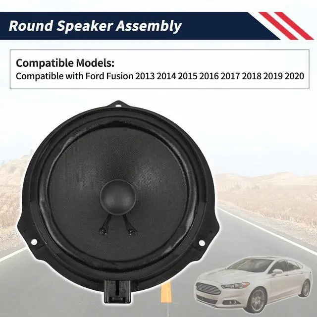 Alt view image 2 of 6 - DS7Z18808D DS7Z-18808-F Round Speaker Assembly Compatible with Ford Fusion 2013 2014 2015 2016 2017 2018 2019 2020, Left Driver or Right Passenger Side Door Speaker Assembly Replacement