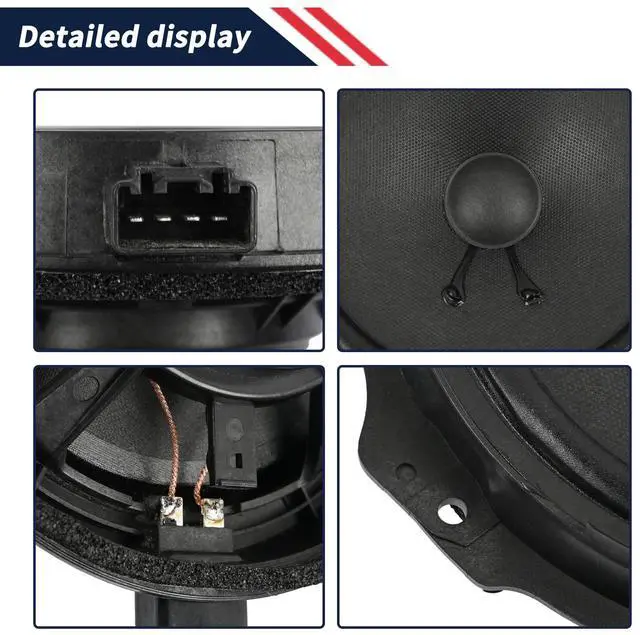 Alt view image 4 of 6 - DS7Z18808D DS7Z-18808-F Round Speaker Assembly Compatible with Ford Fusion 2013 2014 2015 2016 2017 2018 2019 2020, Left Driver or Right Passenger Side Door Speaker Assembly Replacement