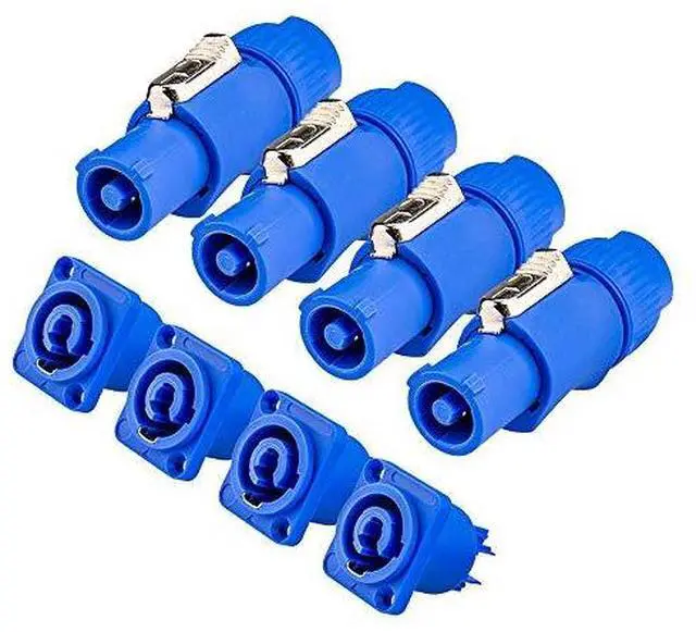 Alt view image 2 of 6 - Powercon Connectors, Compatible with Neutrik Nac3mpa Powercon Adapter in Connector to Panel Mount, Male to Power Cable Connectors 4 Packs