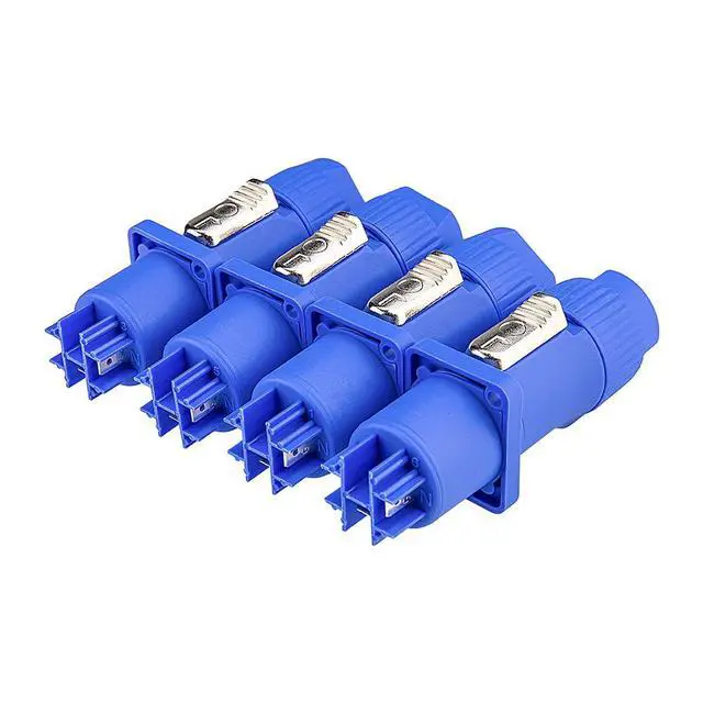 Alt view image 3 of 6 - Powercon Connectors, Compatible with Neutrik Nac3mpa Powercon Adapter in Connector to Panel Mount, Male to Power Cable Connectors 4 Packs