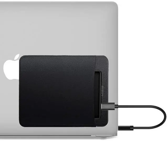 Main image of Portable External Hard Drive Carrying Case, Pouch Holder for Computer Accessories, Sleeve Storage Organizer for Battery Pack, Wireless Mouse, Cables, and Earphones - Black