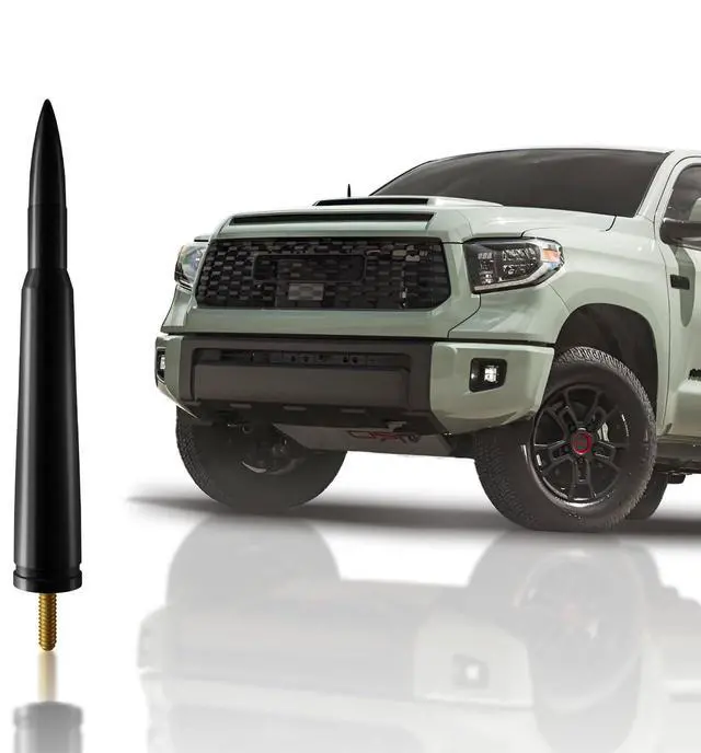 Main image of Bullet Antena for Toyota Tundra (2007-2020) Highly Durable Premium Truck Antenna 5.45 Inch Car Wash-Proof Radio Antenna for FM AM Black, 50 Caliber Design Toyota Tundra Accessories