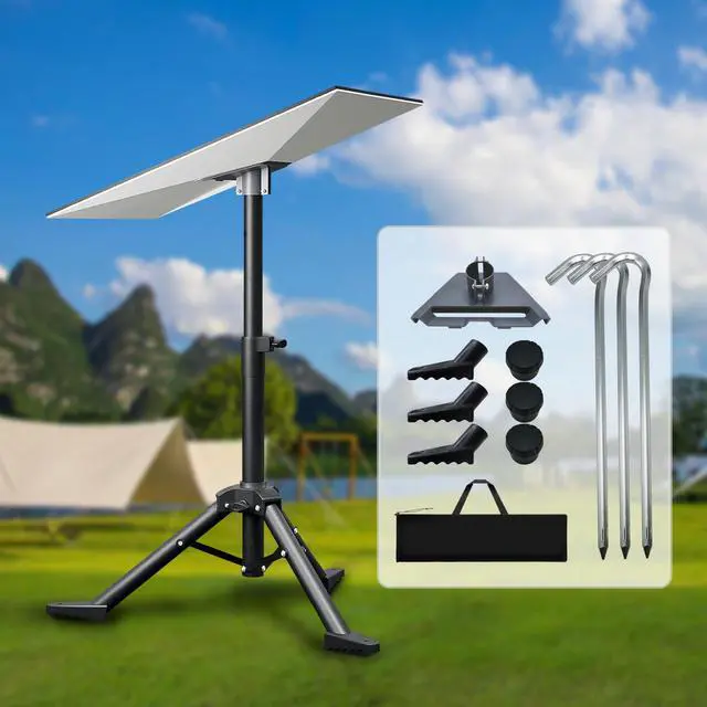 Main image of Gen 3 Starlink Tripod Stand with Pipe Adapter, Starlink Tripod Mount Gen 3, Height Adjustable Starlink Mount, Starlink Accessories for Yard Camping RV Travel