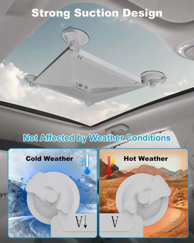 Alt view image 4 of 6 - Starlink Mini Suction Cup Mount for Car, Starlink Mini Accessories Kit with 2 Replaceable Suction Cups, Automotive Sunroof Mechanicals, Strong Grip for RVs Windows, Boats, and Road Trips (White)
