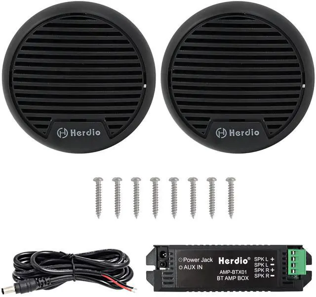 Main image of 3" inch Marine Bluetooth Speakers Boat Motorcycle Hot tub Stereo with Max Power 140 Watt (Black)