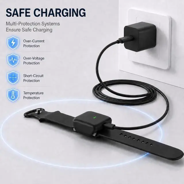 Alt view image 6 of 6 - Charger Compatible with Whoop 5.0 One, Peak, Life/Whoop MG Basic Charger, 3.3 Ft/1m USB-C Portable Charging Cable for Whoop 5.0/MG, Not Compatible with WHOOP4.0