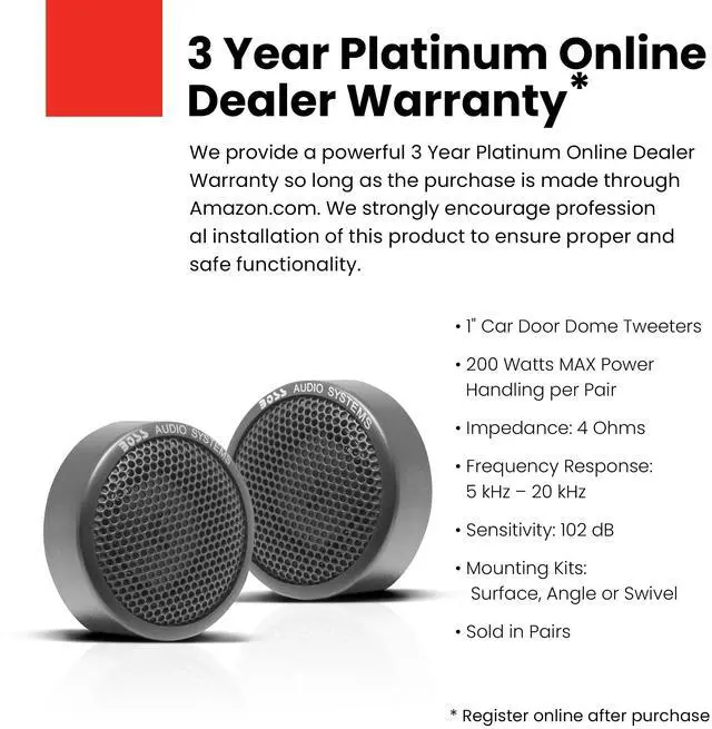 Alt view image 2 of 6 - TW18 Tweeters (Pair), 200 Watts, 1 Inch Polyimide Dome