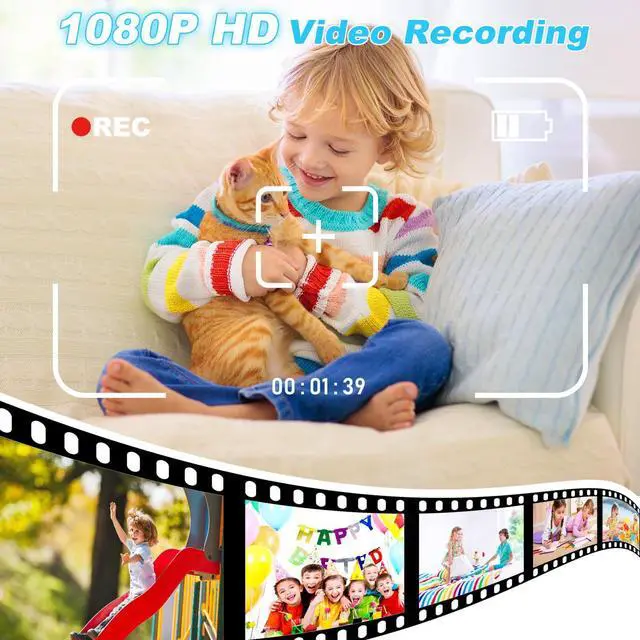 Alt view image 5 of 6 - Kids Instant Print Camera,Toddler Camera,1080P Video,32GB SD Card,Blue | Kids Instant Print Camera for Boys Girls Ages 3-12, Photo Printing Toy for Birthday, Christmas, Easter, Travel & Parties