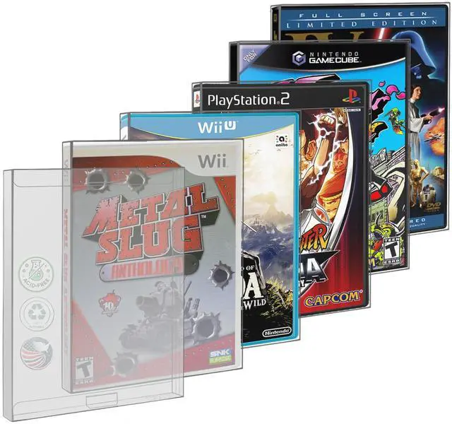 Main image of 20 Pack Video Game Protector Case Compatible with: PS2 | WII - WII U | Gamecube | Xbox & DVD Standard Case | Acid Free Protective Sleeve