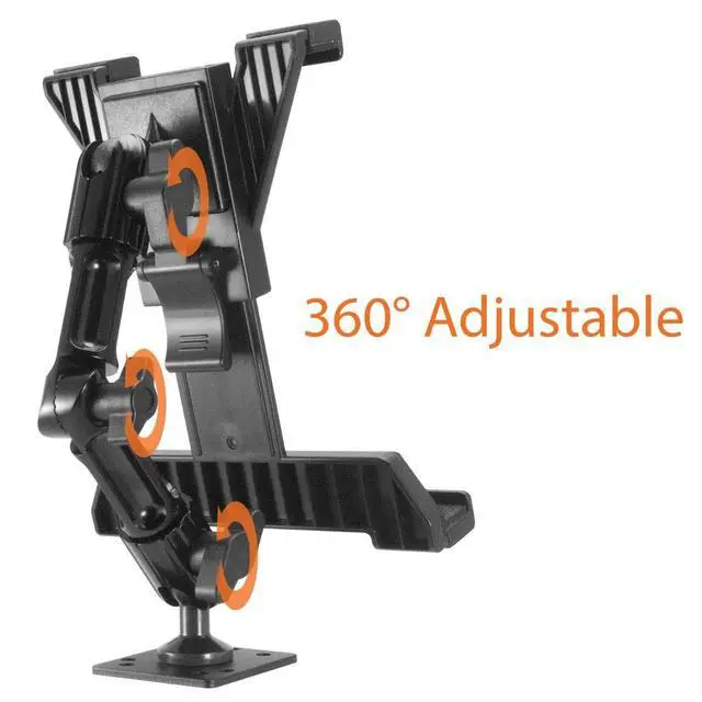 Alt view image 2 of 6 - TabDock FixedPro360 Tablet Drill Base Metal Multi-Angle Mount 7-11"