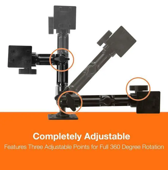 Alt view image 3 of 6 - TabDock FixedPro360 Tablet Drill Base Metal Multi-Angle Mount 7-11"