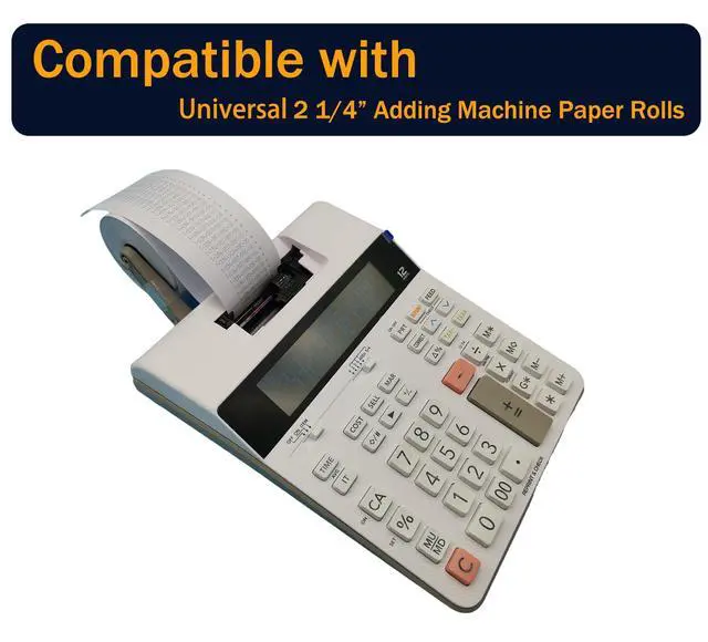 Alt view image 4 of 4 - 2 1/4 in x 150 ft Calculator Paper Rolls 2 1/4 Adding Machine Tape Paper Rolls, for HR-10RC, HR-170RC, HR-200RC, EL-1197PIII, EL-1801V, P23-DHV-3, CP-90A, MP11DX-2, 1280-2, 53 GSM, 10 Rolls
