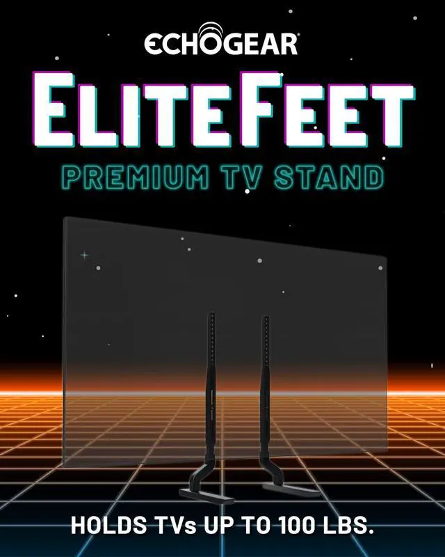 Alt view image 2 of 6 - Premium Replacement TV Stand for 55"-86" Screens - Angled Feet Give Universal TV Stand Stability for QLED & OLED TVs -Easy 3-Step Install Comes w/Soundbar Isolation & Anti-Slip/Scratch Pads