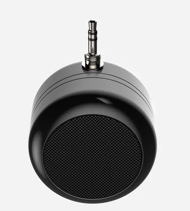 Alt view image 4 of 6 - Mini Portable 3.5mm Line-in Aux Speaker, 5W Quality Sound Rubber Stand