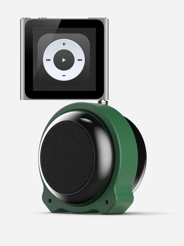 Alt view image 6 of 6 - Mini Portable 3.5mm Line-in Aux Speaker, 5W Quality Sound Rubber Stand