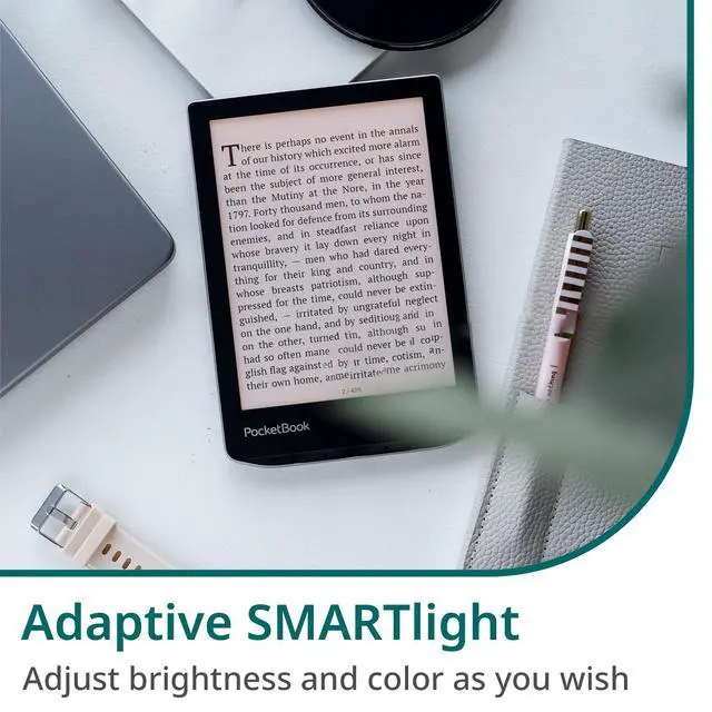 Alt view image 3 of 6 - Verse Pro E-Reader Waterproof | Eye-Friendly 6'' E-Ink Carta HD Touchscreen | Audio-Book & E-Book Reader | Text-to-Speech Function | SMARTlight | 16GB | WiFi & Bluetooth | Red