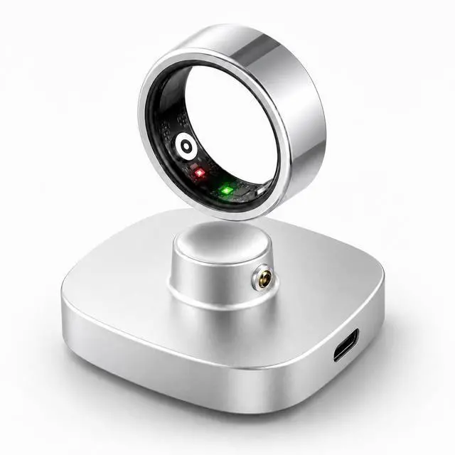 Main image of HK01 Smart Ring for Women & Men, Sleep & Stress Tracker, Waterproof Fitness Ring for iOS & Android, No Subscription Fee (Silver, Size 9)