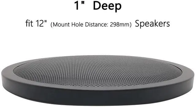 Alt view image 6 of 6 - 12" Speaker Grill Covers, Metal Frame with Metal Mesh, Black, 1Pc | Car Home Speaker Subwoofer Guard Protector, with Screws, Heavy-duty