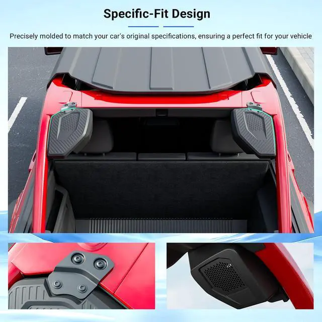 Alt view image 2 of 6 - 6.5-Inch Rear Speaker Pods Compatible with 2021-2025 Ford Bronco | Pod Speaker Enclosure Replacement for 2021-2025 Ford Bronco 4 Door Accessories