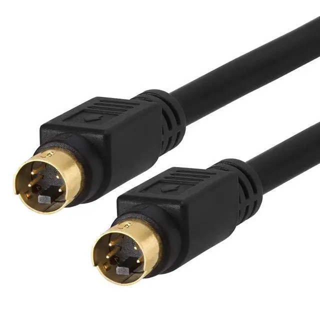 Alt view image 3 of 6 - S Video Cable 25 ft SVHS 4-PIN Video Cable Mini Din S-Video Cord for Home Theater, Camcorder, DSS Receiver, DVD Player- Black