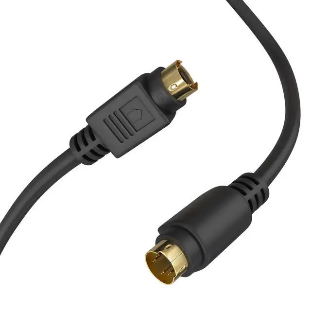 Alt view image 5 of 6 - S Video Cable 25 ft SVHS 4-PIN Video Cable Mini Din S-Video Cord for Home Theater, Camcorder, DSS Receiver, DVD Player- Black